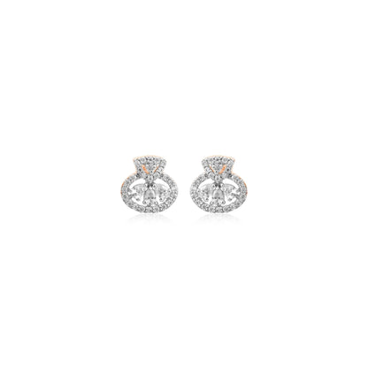 Circle Sparkle Diamond Stud Earrings - Fine One Jewels