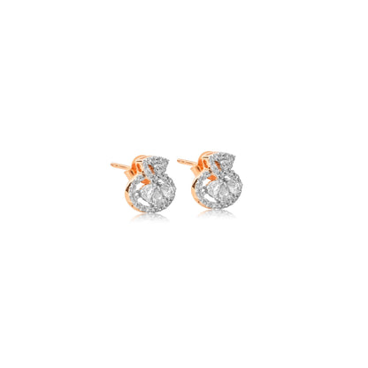 Circle Sparkle Diamond Stud Earrings - Fine One Jewels