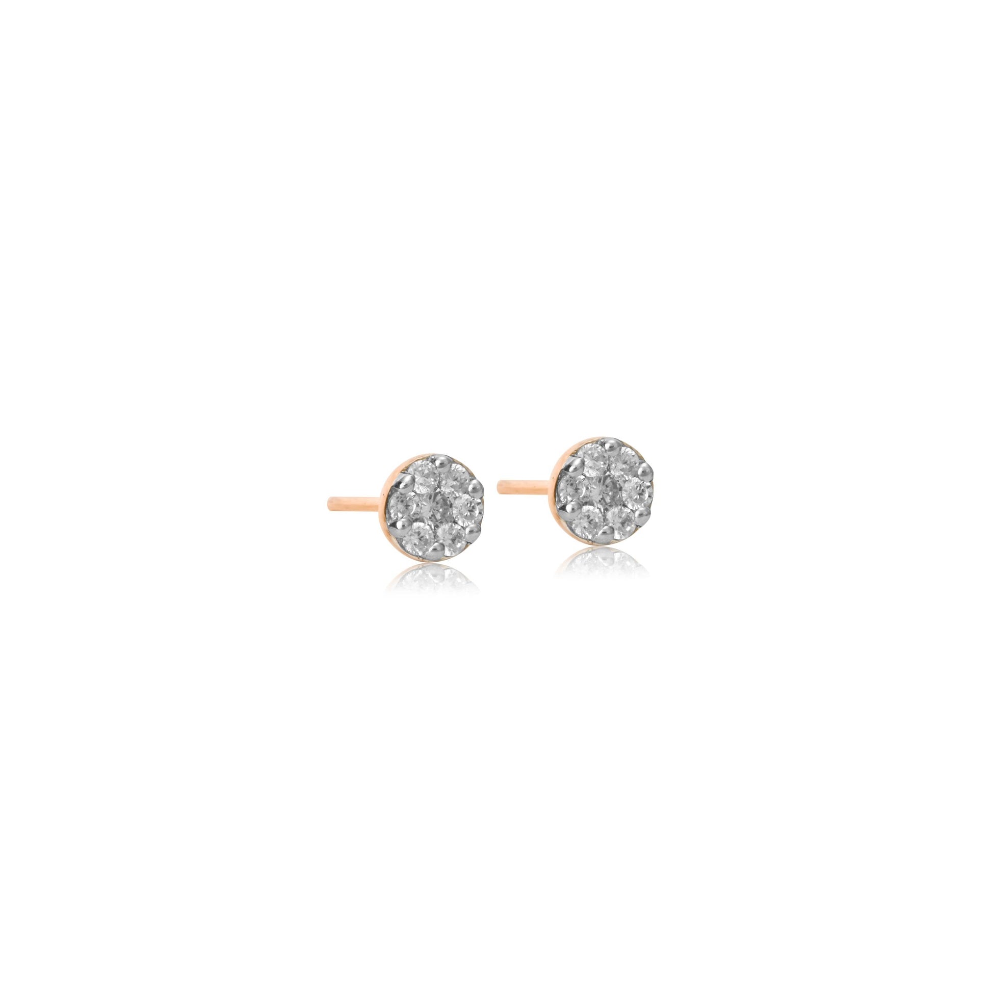 Sparkle Dome Diamond Stud Earrings - Fine One Jewels