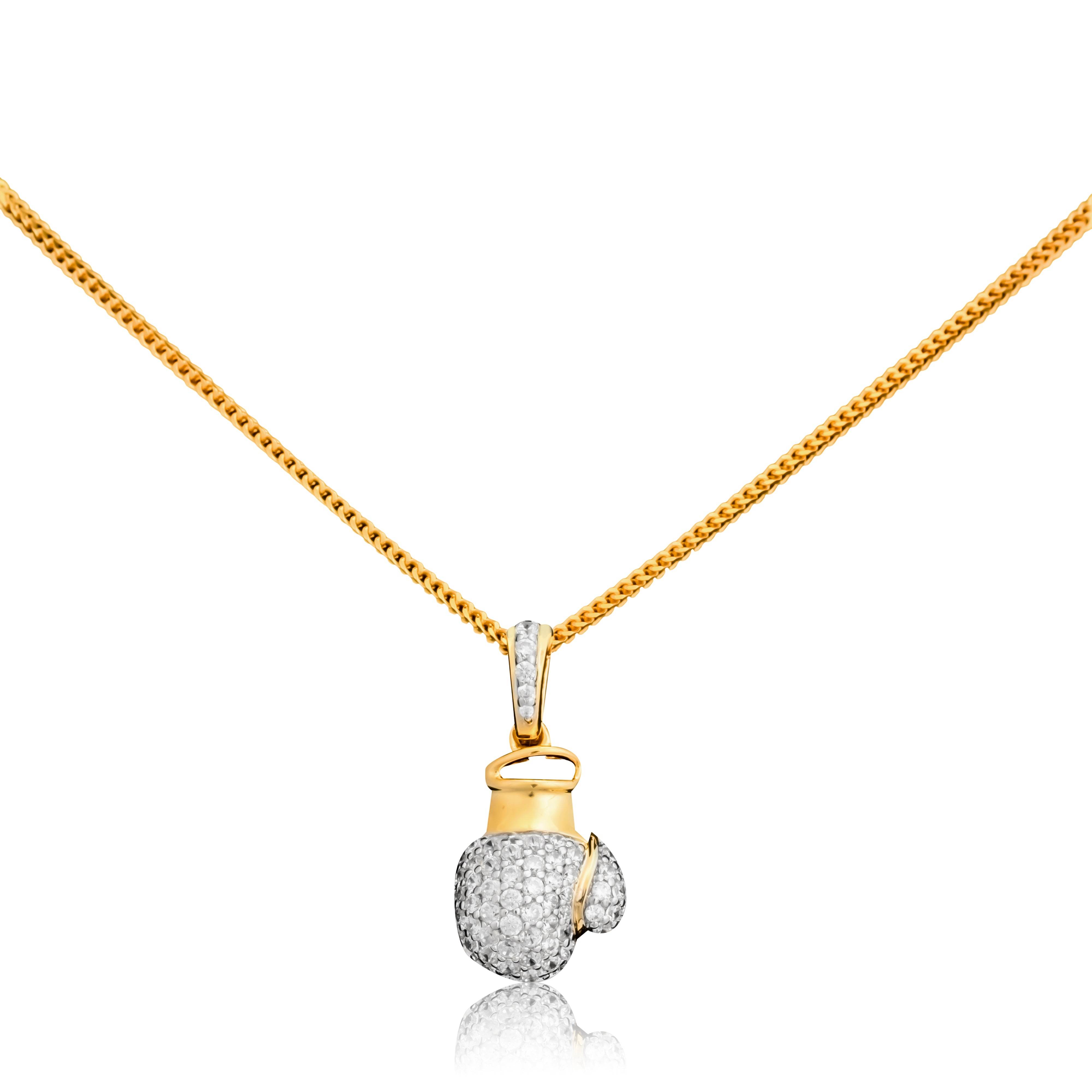 Gold Boxing Glove Pendant Necklace - Fine One Jewels