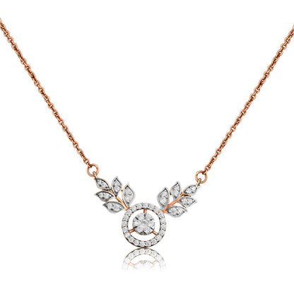 Floral Grace Rose Gold Pendant Necklace for Women - Fine One Jewels