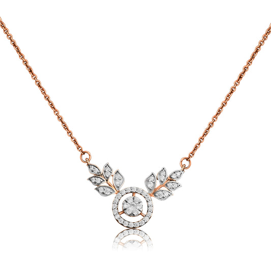 Floral Grace Rose Gold Pendant Necklace for Women