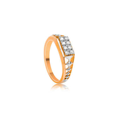 Classic Dual-Tone Diamond Ring for Men - Fine One Jewels