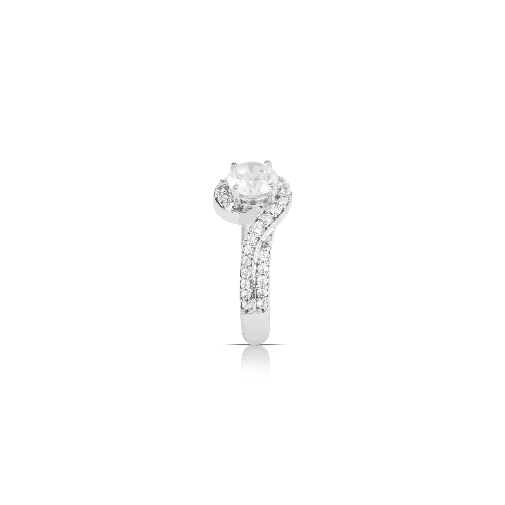 Round Cut Diamond Ring with Twisted Band - Fine One Jewels