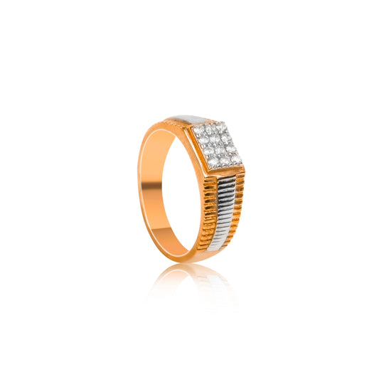 Regal Spark Men’s Gold Diamond Ring