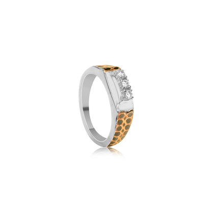 Hammered Gold Men’s Ring