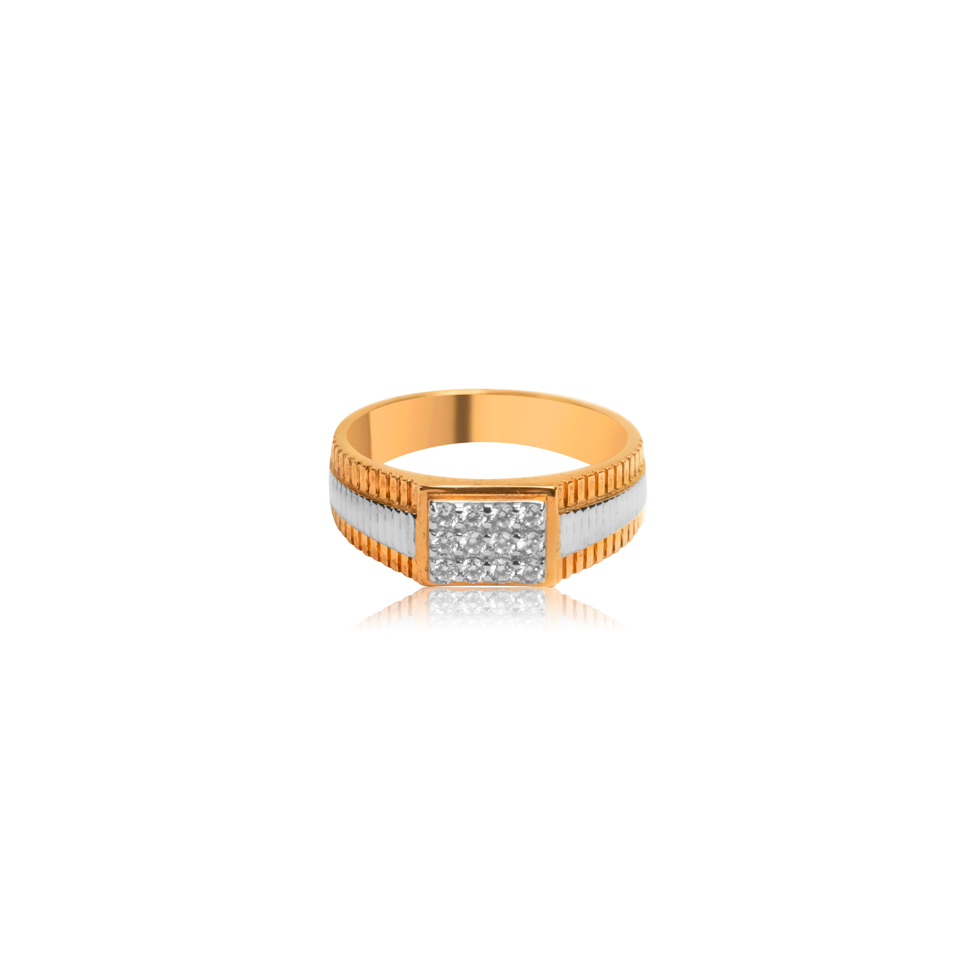 Regal Spark Men’s Gold Diamond Ring