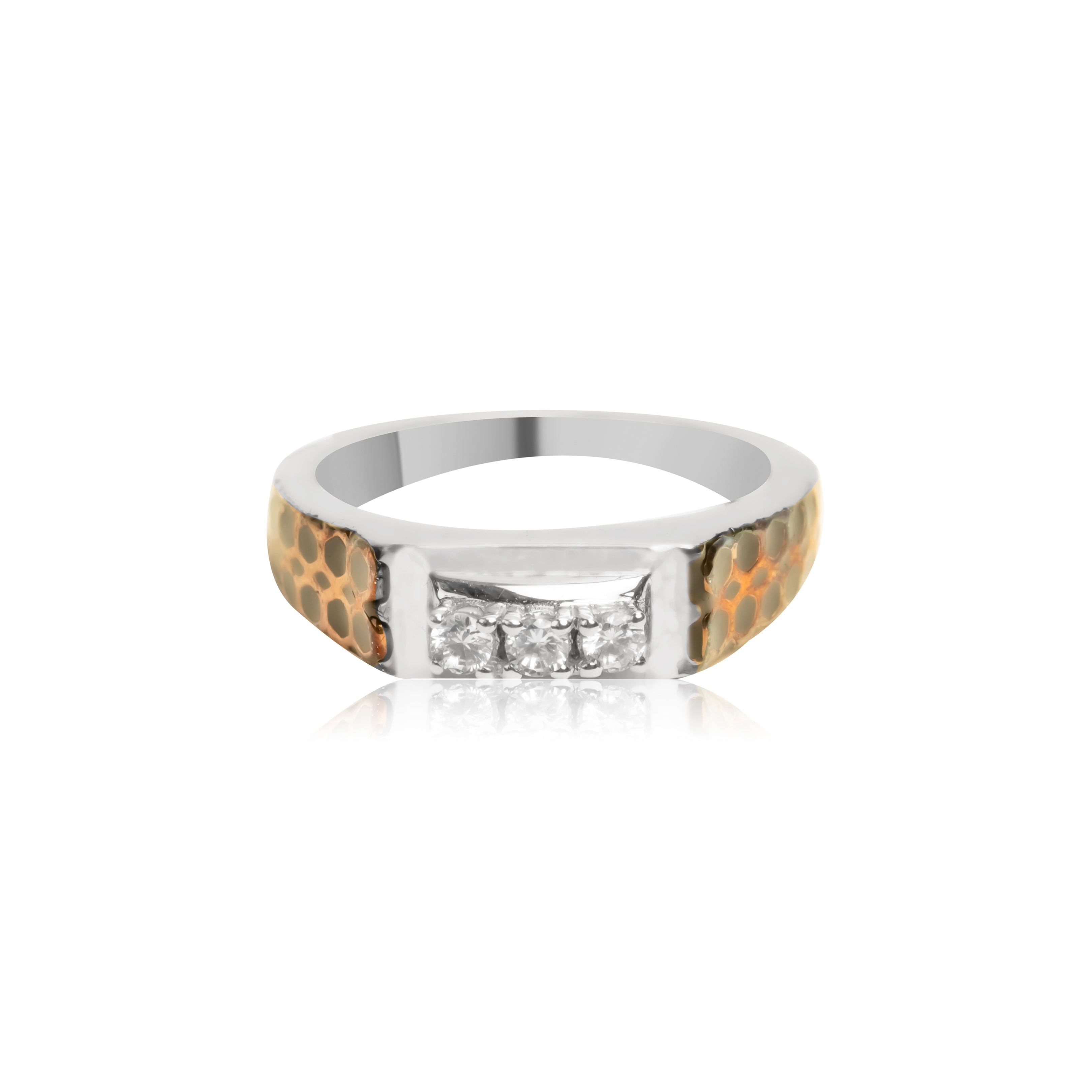 Hammered Gold Men’s Ring