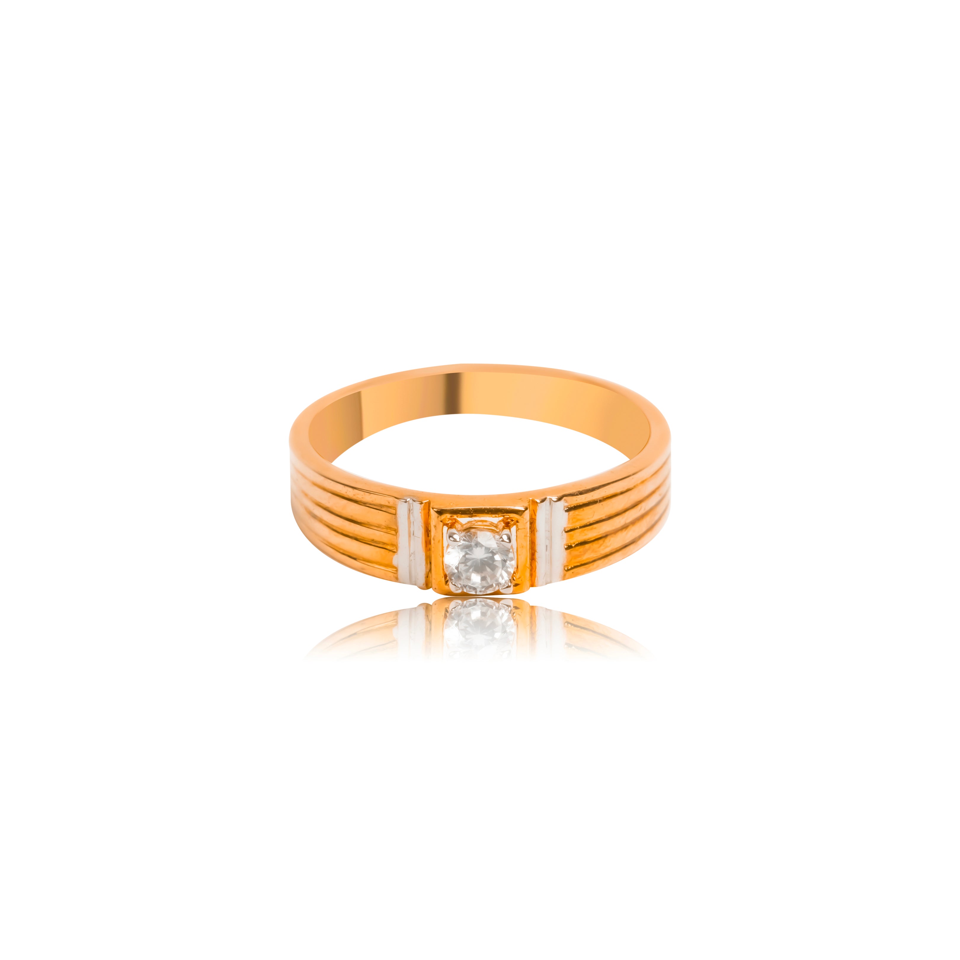 Classic Gold Band Diamond Ring