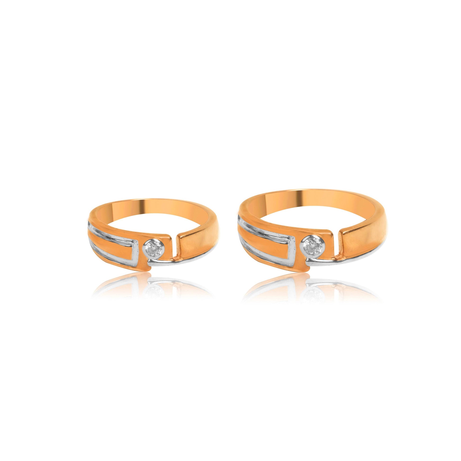 Bold Diamond Groove Couple Ring - Fine One Jewels
