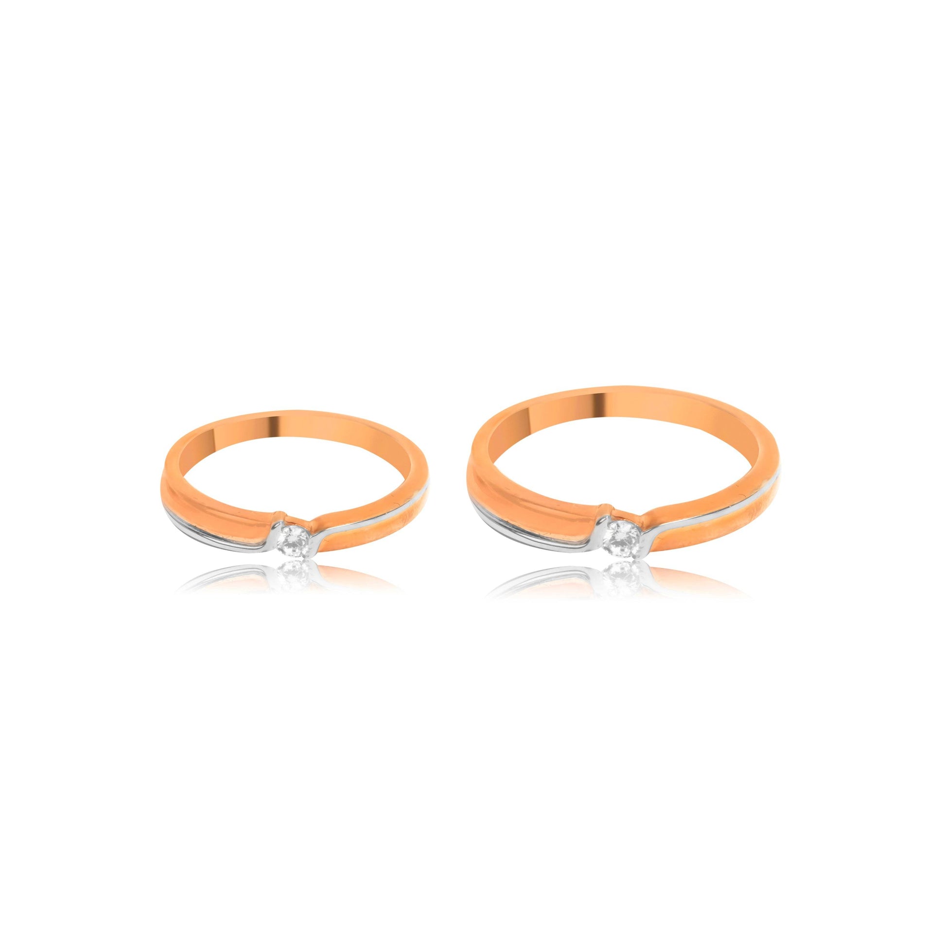 Harmony Embrace Sleek Gold Couple Rings - Fine One Jewels