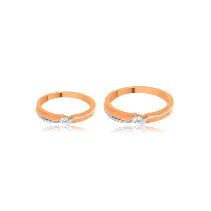 Harmony Embrace Sleek Gold Couple Rings - Fine One Jewels