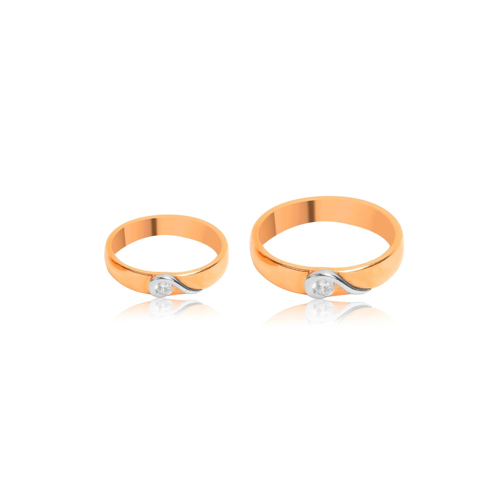 Curve Diamond Couple Ring - Fine One Jewels