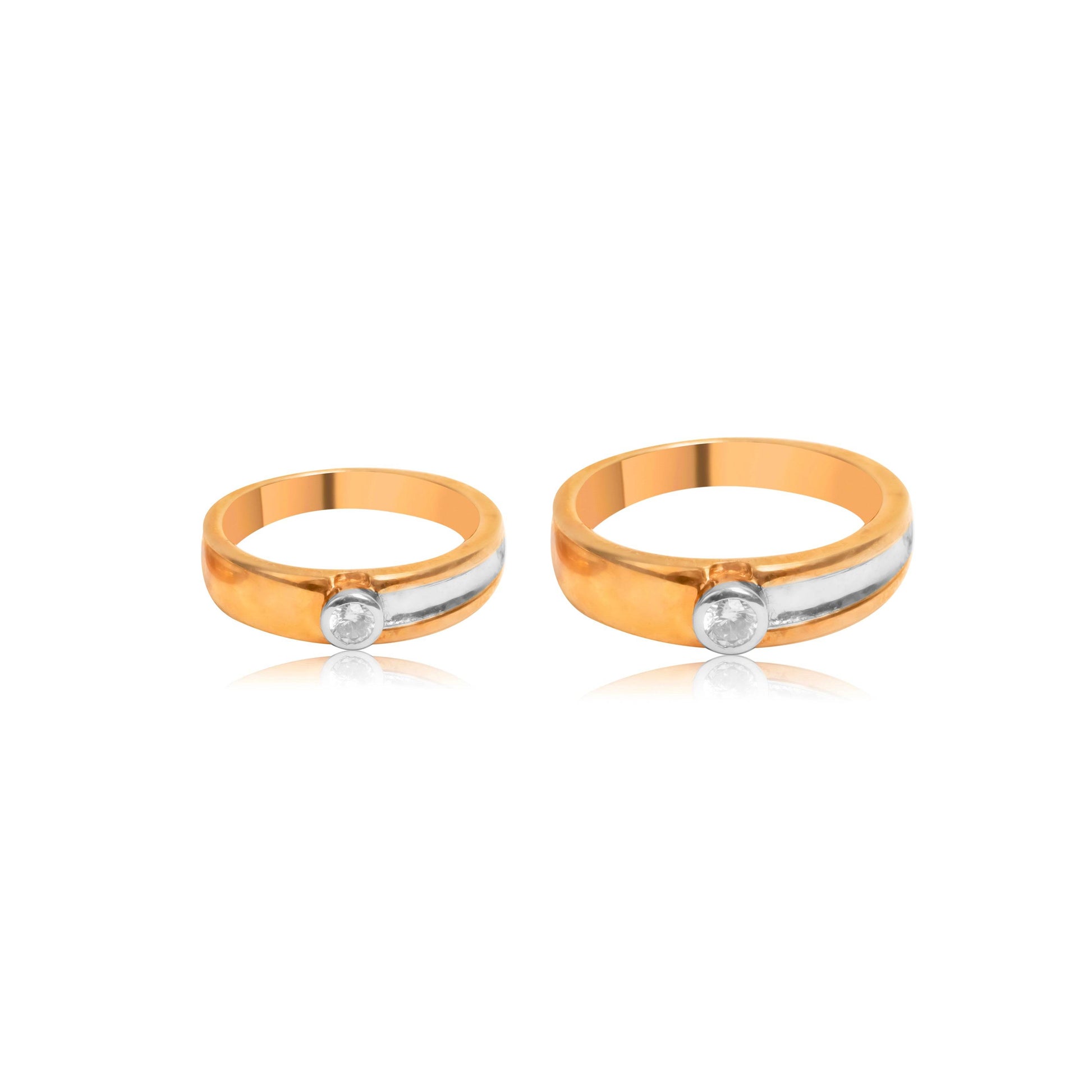 Unity Spark Gold Couple Rings - Fine One Jewels