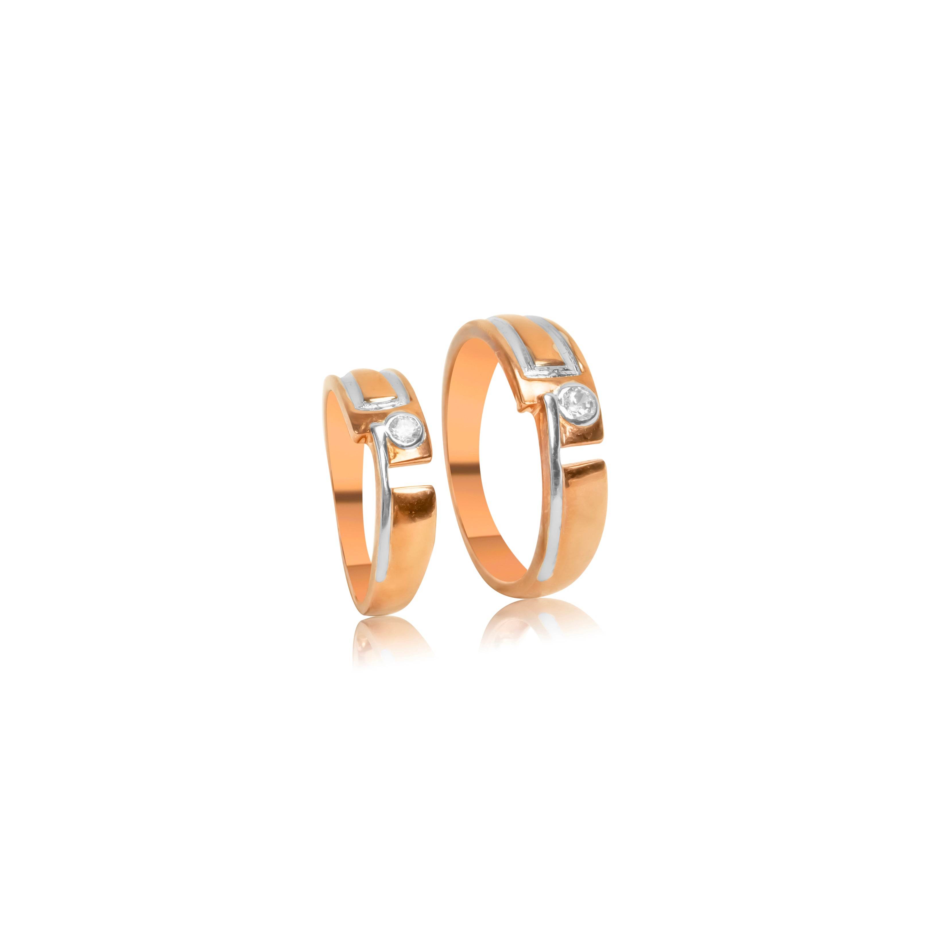 Bold Diamond Groove Couple Ring - Fine One Jewels