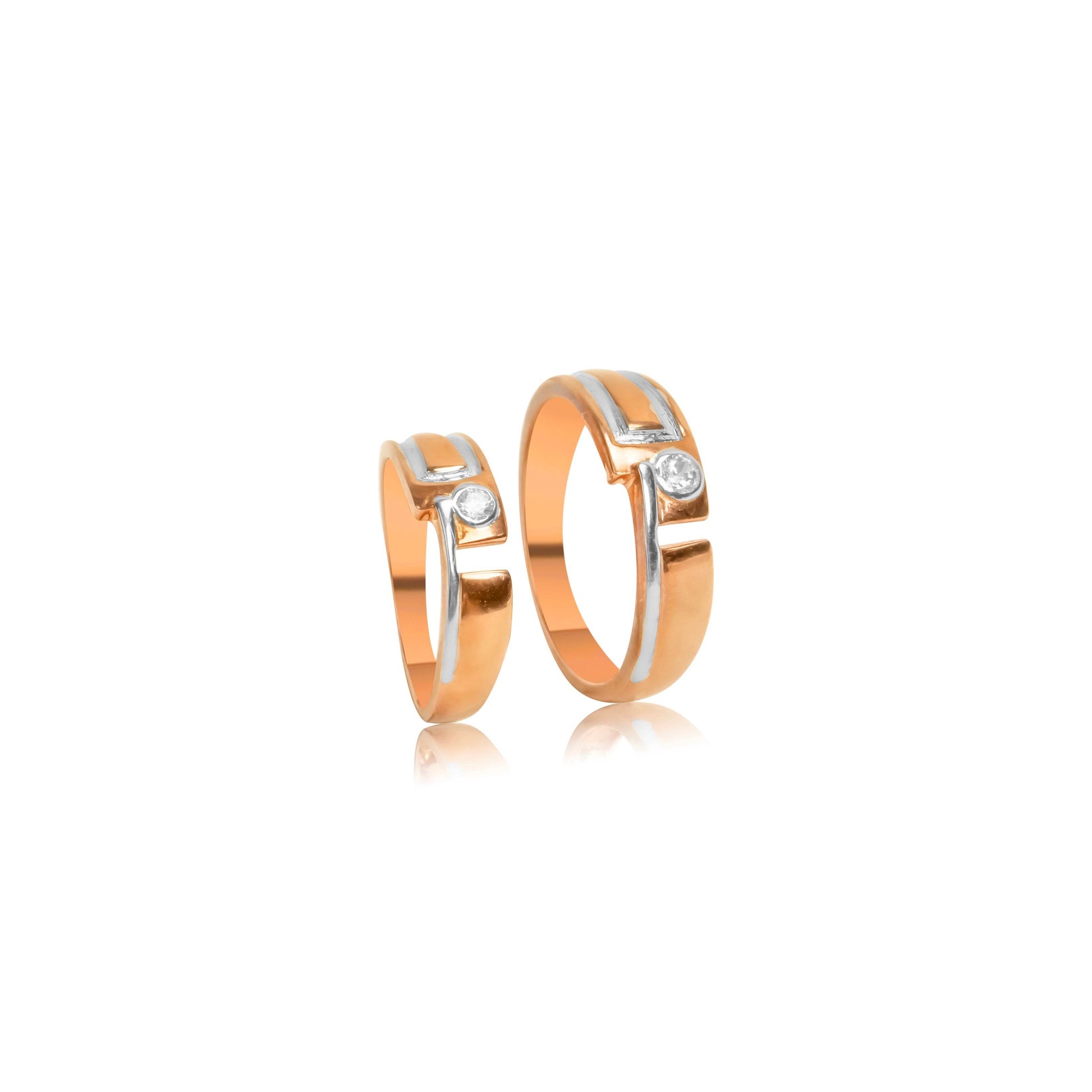 Bold Diamond Groove Couple Ring - Fine One Jewels