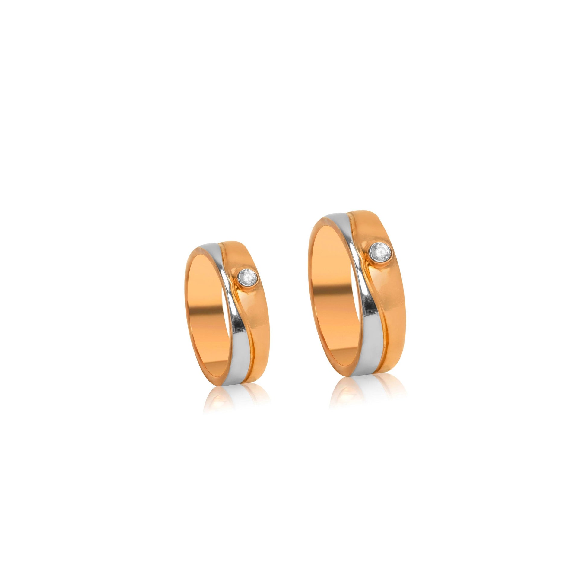 Grace Diamond Couple Band Ring - Fine One Jewels
