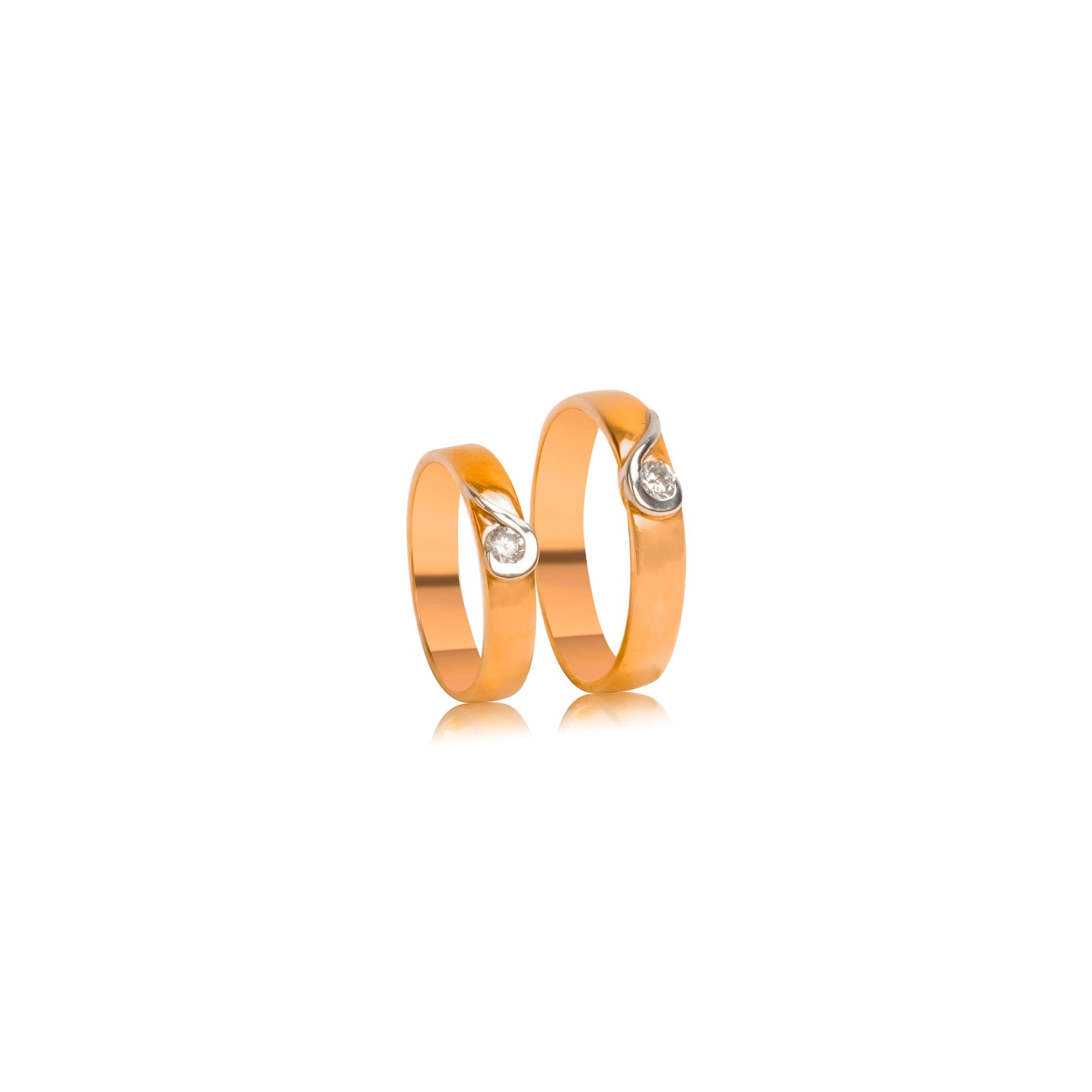 Curve Diamond Couple Ring - Fine One Jewels