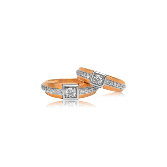 Regal Radiance Diamond Couple Rings - Fine One Jewels