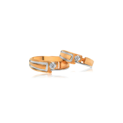 Bold Diamond Groove Couple Ring - Fine One Jewels