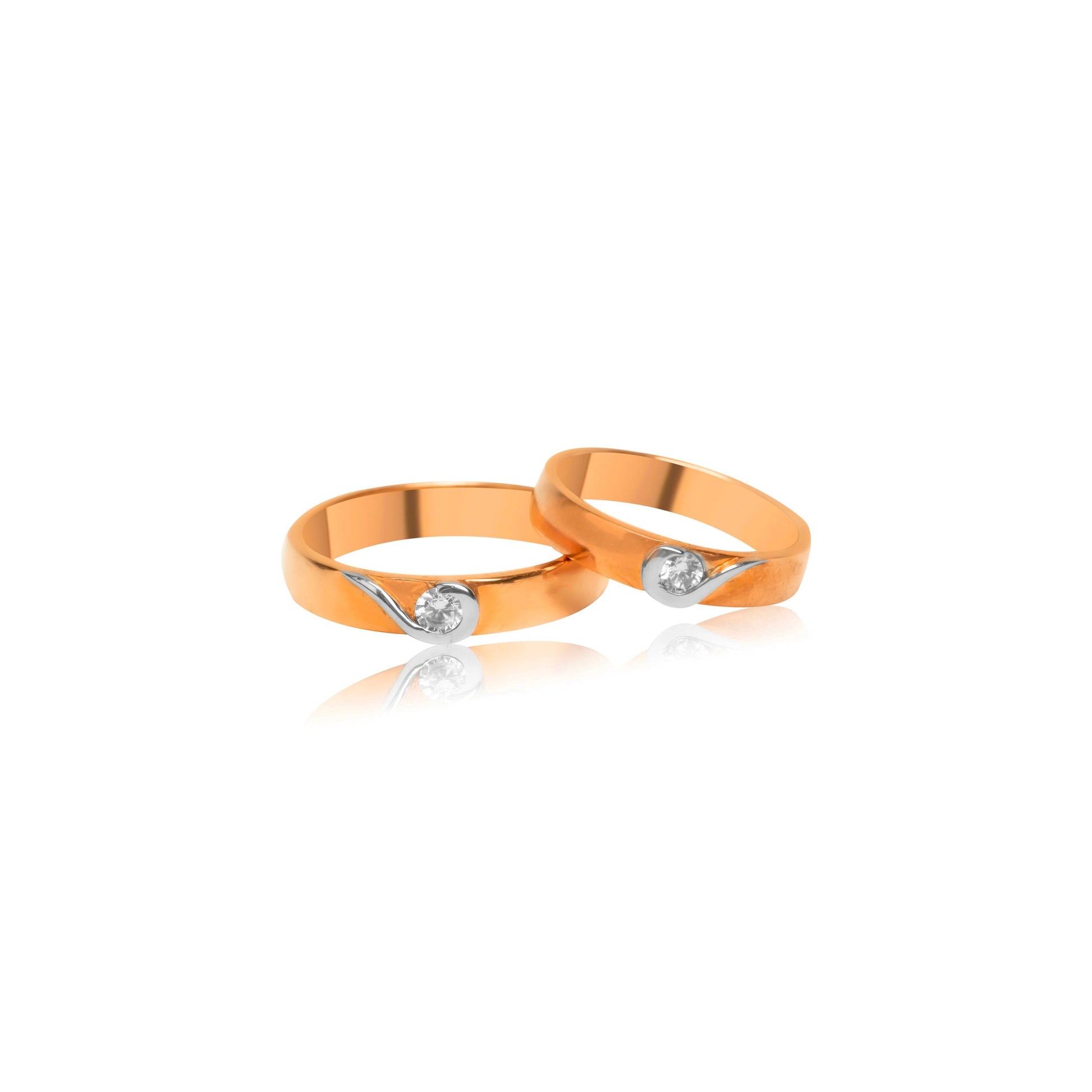 Curve Diamond Couple Ring - Fine One Jewels