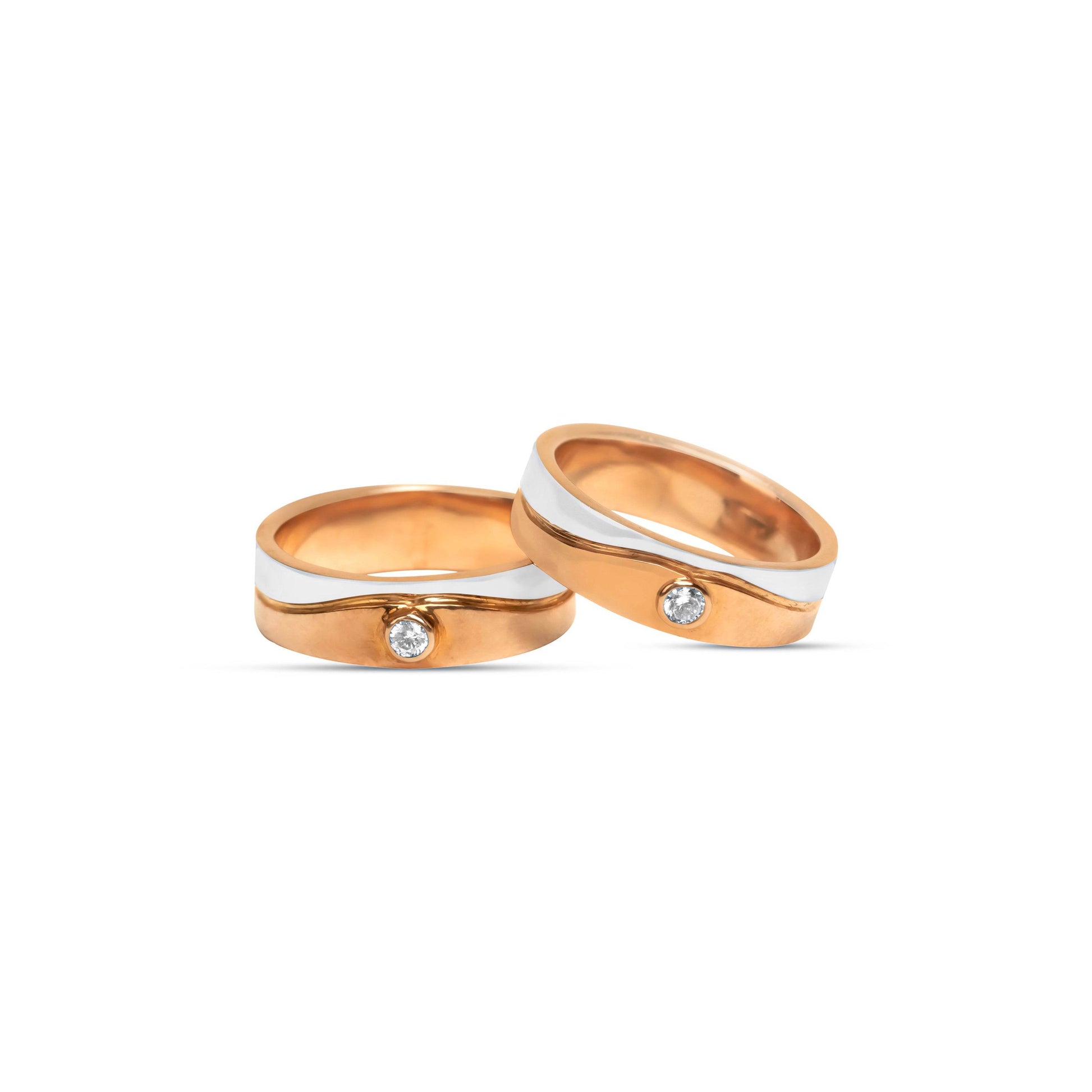 Grace Diamond Couple Band Ring - Fine One Jewels