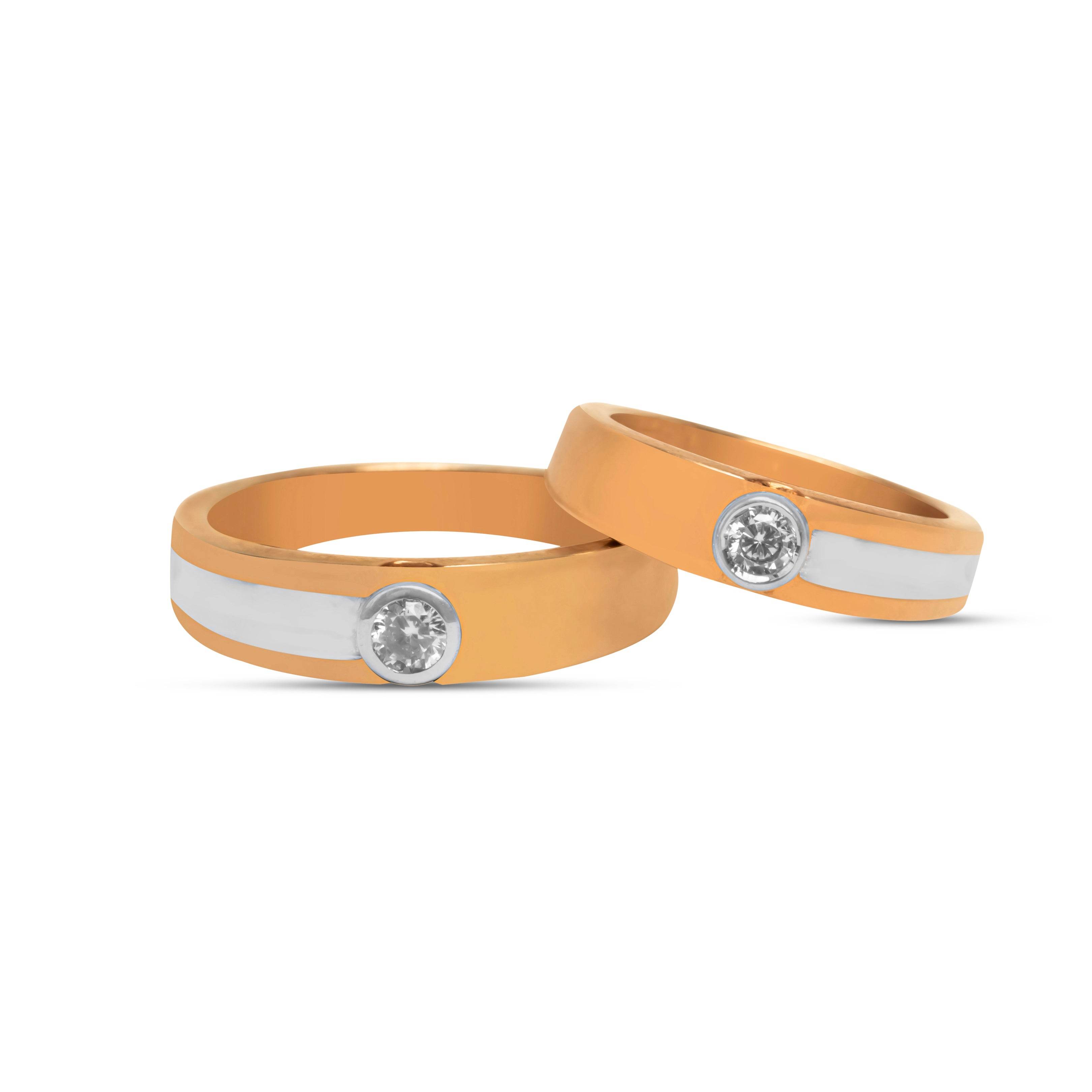Unity Spark Gold Couple Rings - Fine One Jewels