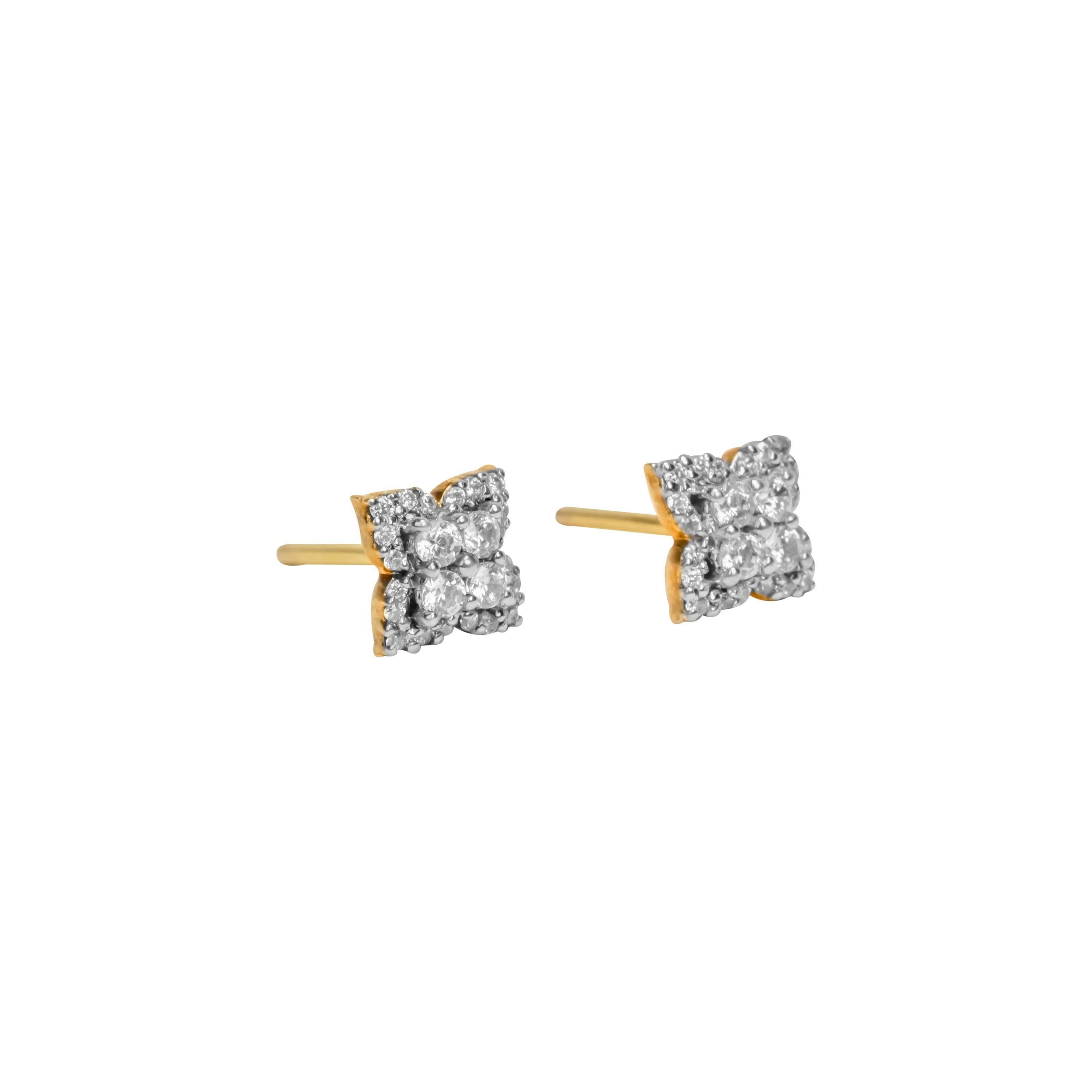 Minimalist Square Diamond Earrings - Fine One Jewels