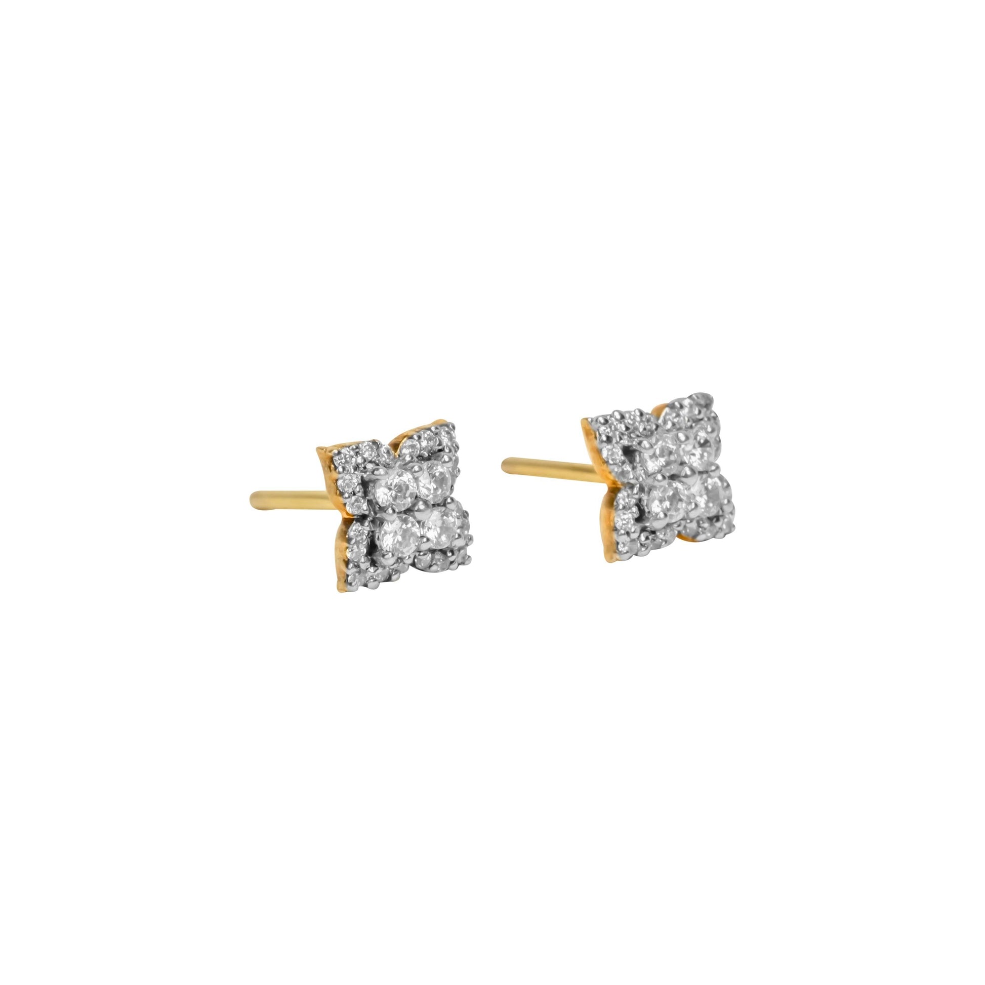 Minimalist Square Diamond Earrings - Fine One Jewels