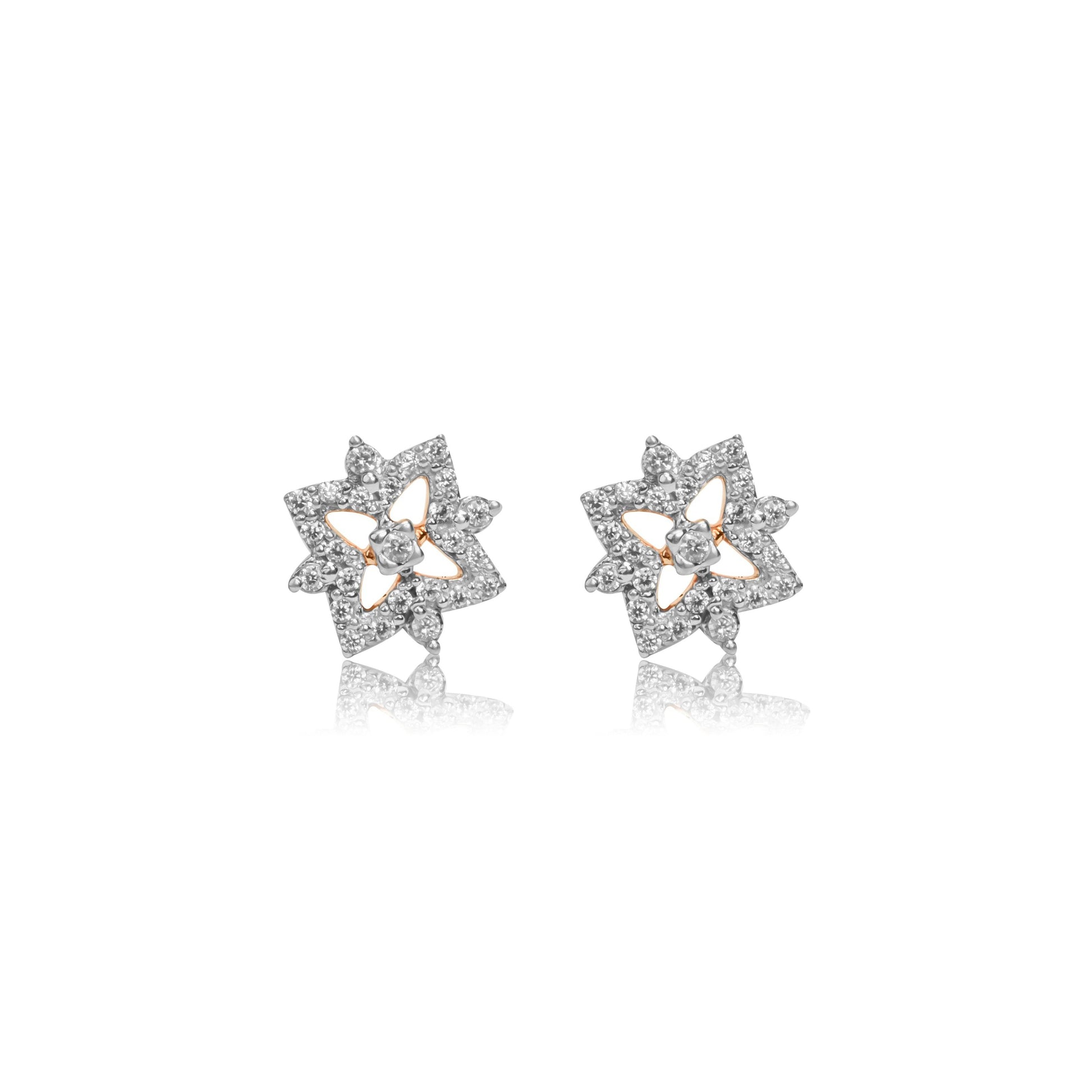 Starburst Diamond Stud Earrings - Fine One Jewels