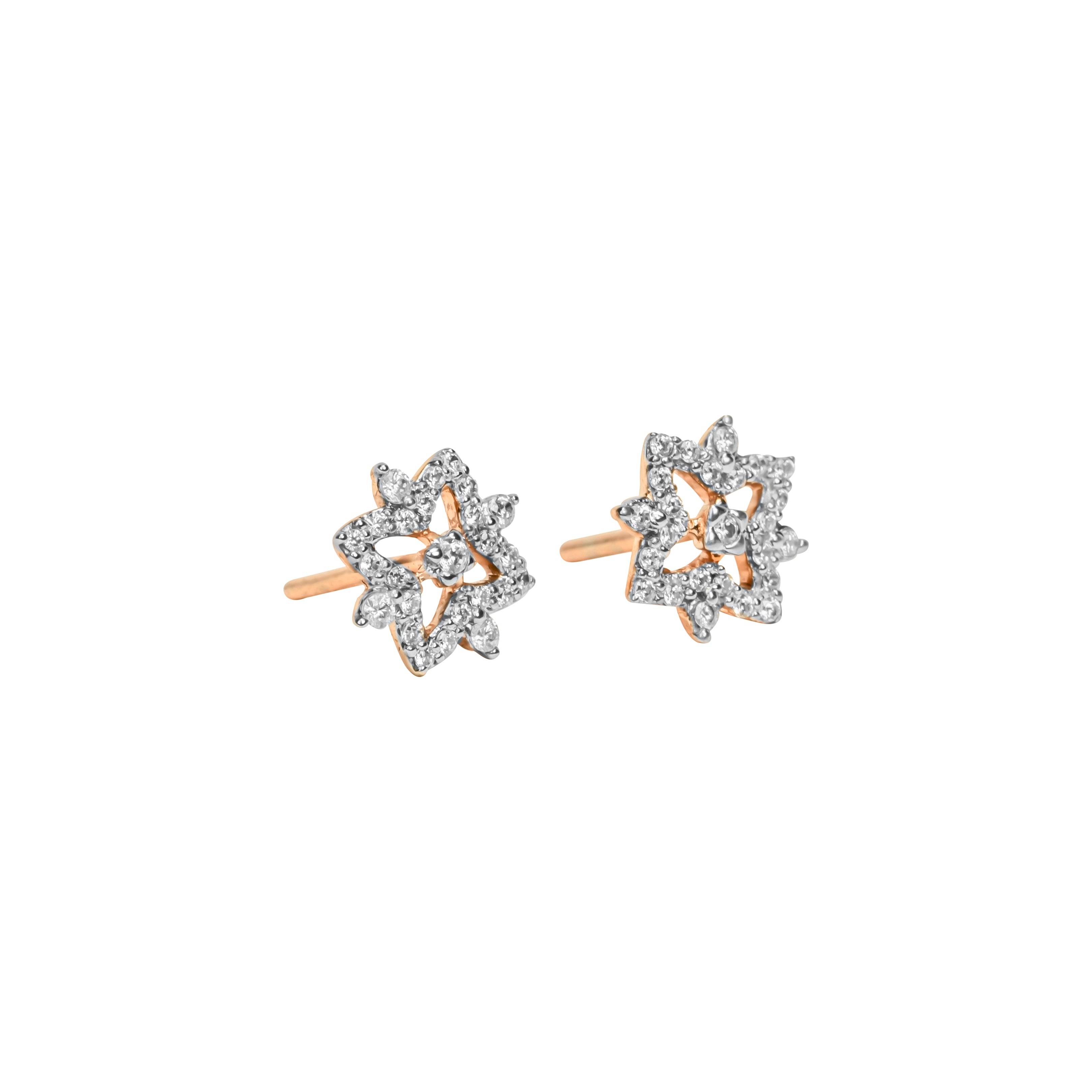 Starburst Diamond Stud Earrings - Fine One Jewels