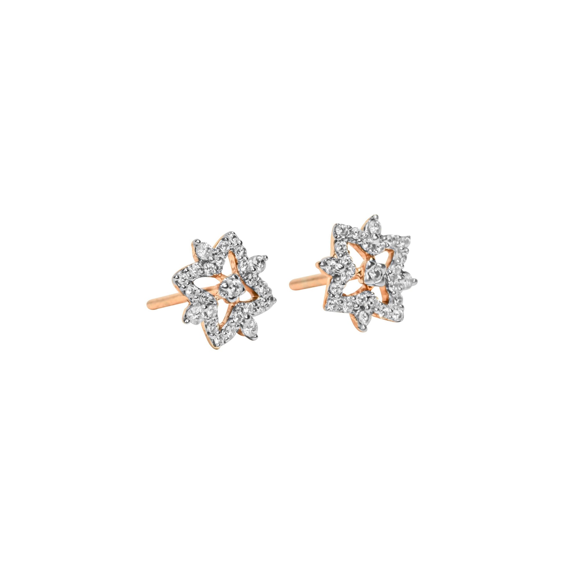 Starburst Diamond Stud Earrings - Fine One Jewels