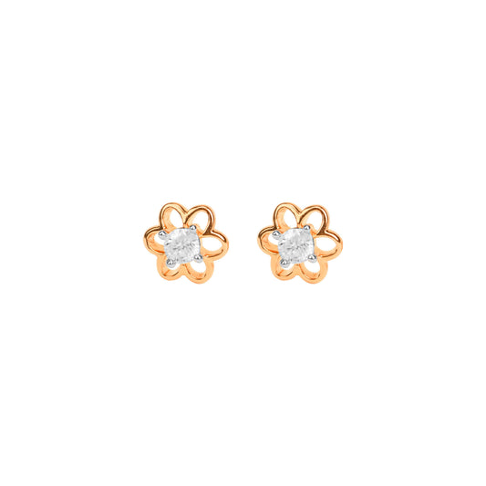 Floral Diamond Stud Earrings - Fine One Jewels