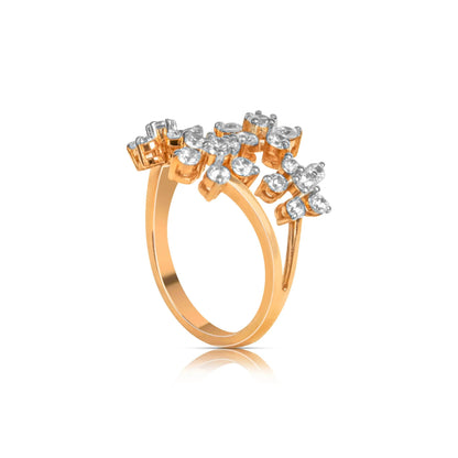Buy Floral Diamond Gold Ring - Fine One Jewels