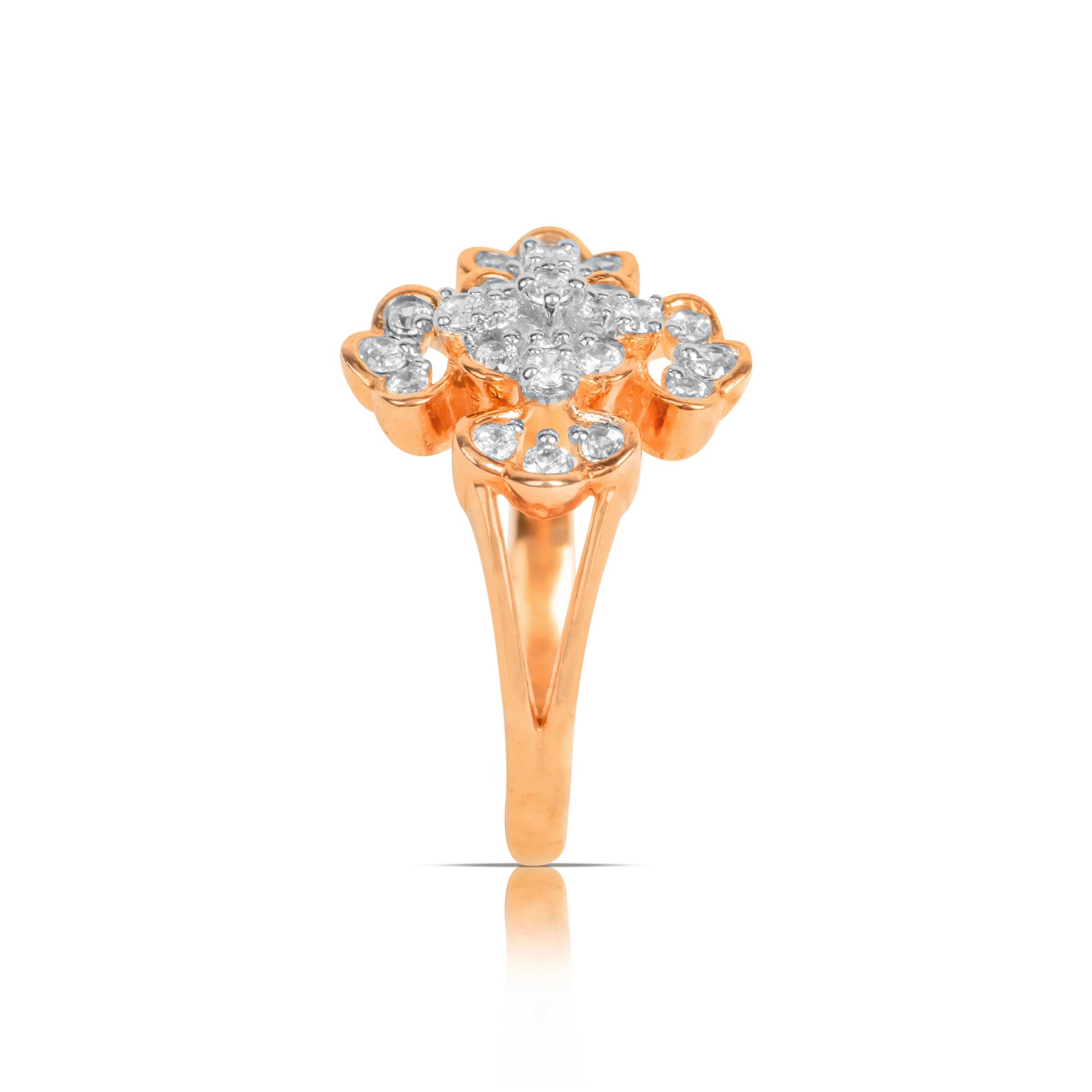 Graceful Swirl Diamond Ring in White Gold - Fine One Jewels