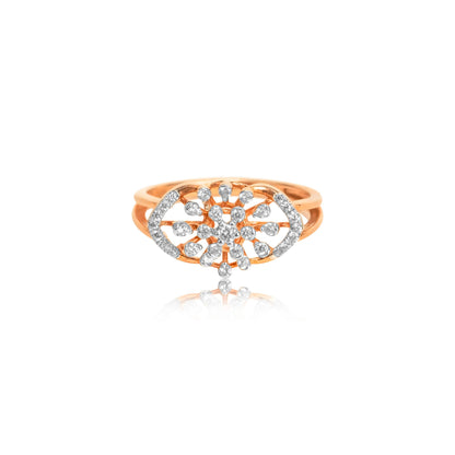 Graceful Swirl Diamond Ring in White Gold - Fine One Jewels