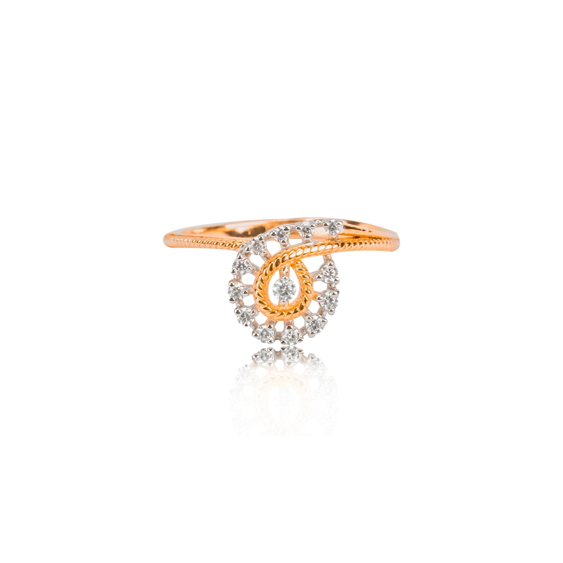 Gold Diamond Halo Ring - Fine One Jewels