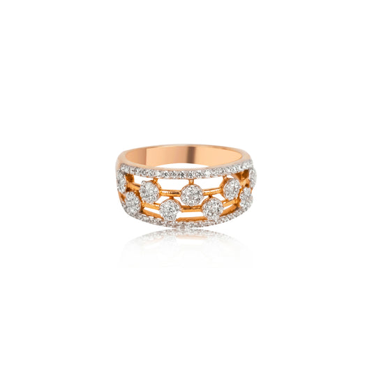 Celestial Orbit Gold Diamond Ring