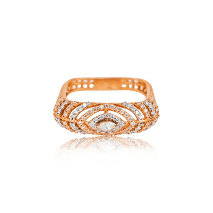 Peacock Charm Gold Diamond Ring - Fine One Jewels