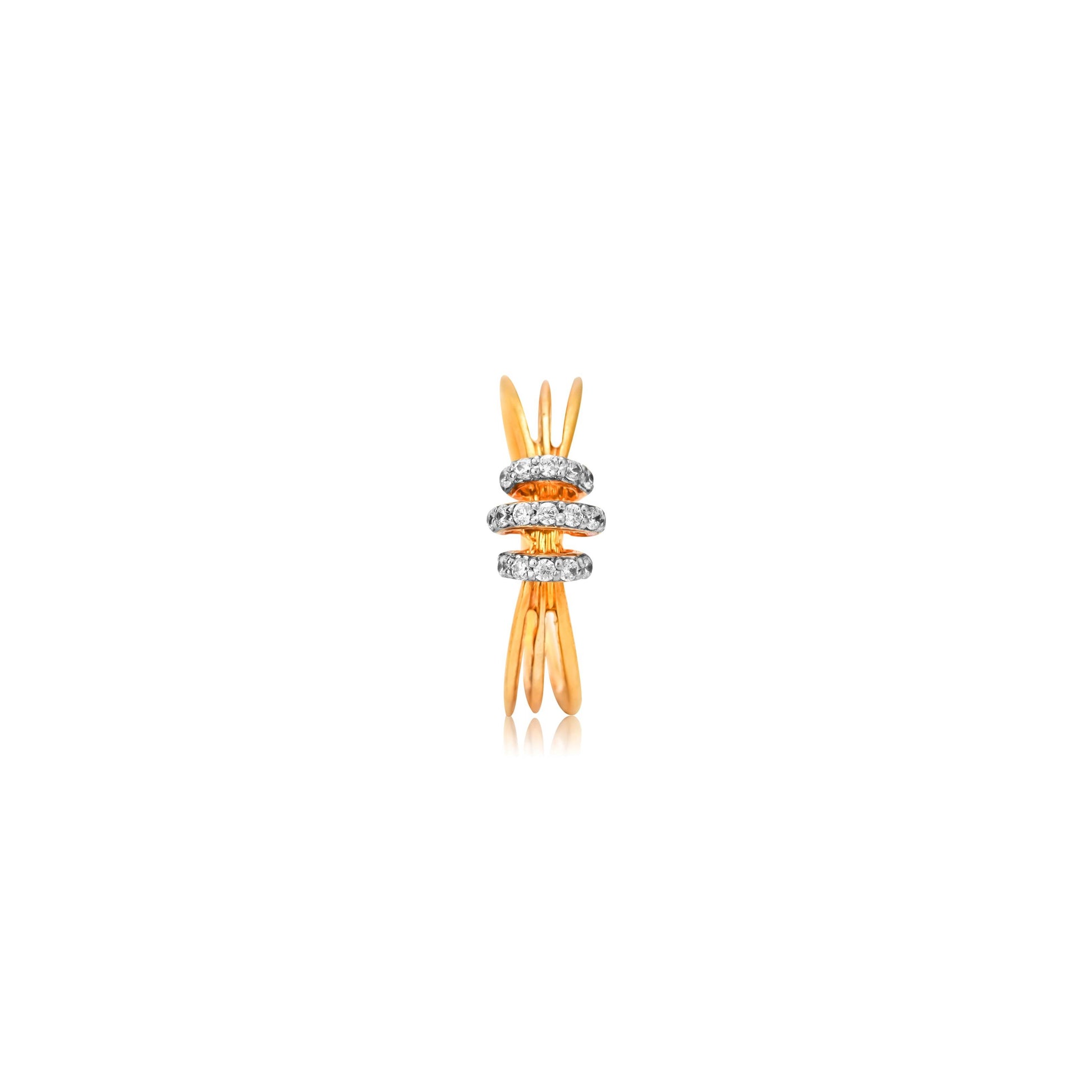 Radiant Triple Diamond Gold Ring - Fine One Jewels