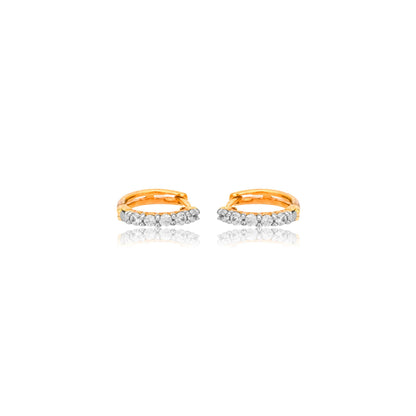 Classic Diamond-Studded Gold Hoop Earrings - Fine One Jewels