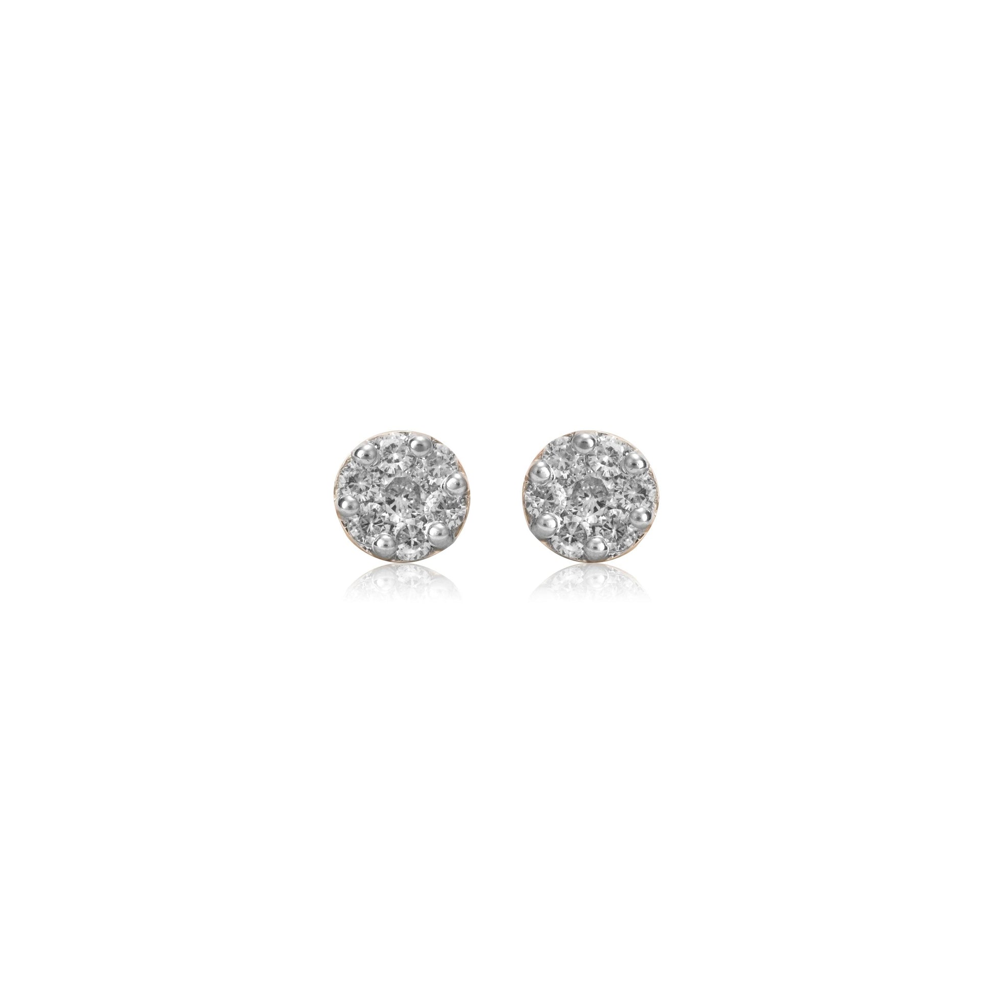 Classic Round Diamond Stud Earrings in Rose Gold - Fine One Jewels